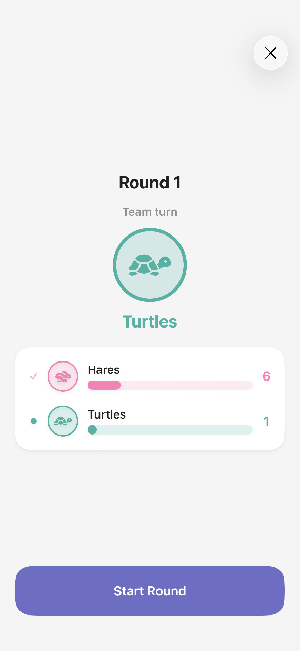 Game results screen